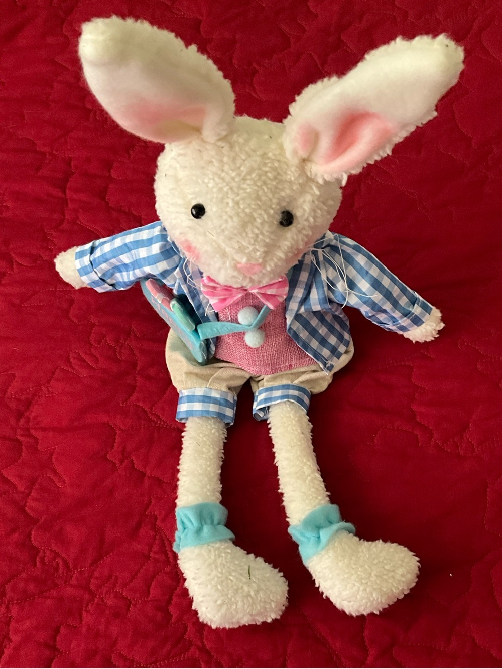 EUC Stuffed EASTER BUNNY decoration.